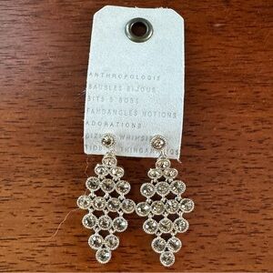 Anthropologie Gold Chandelier Earrings